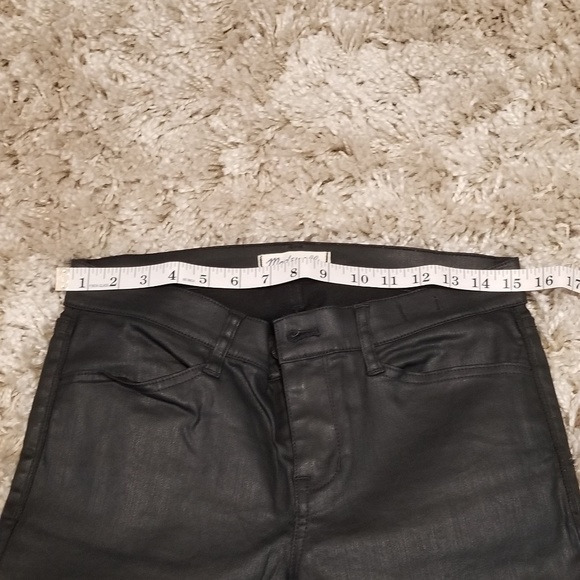 Madewell Skinny Skinny Black Coated Moto Jeans - Picture 7 of 7